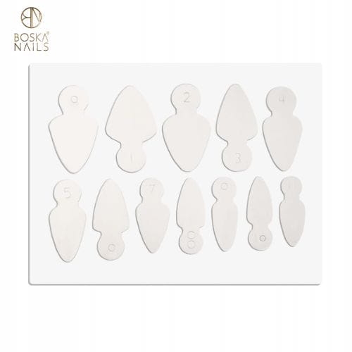 Silikonowe formy do Dual Form Almond Short  Boska Nails 12 szt.