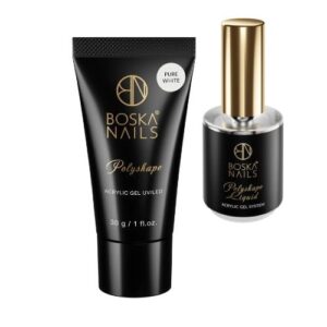 Akrylożel Polyshape  Pure White Boska Nails 30 g GRATIS LIQUID