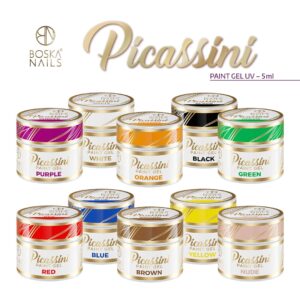 Zestaw 10 kolorów Picassini  Paint Gel Boska Nails