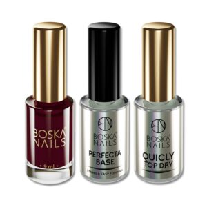 Set Nail Polish  Bordinia Base & Top Boska Nails