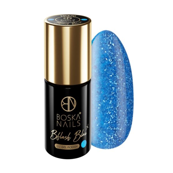 Lakier hybrydowy Bflash Blue no 370 Boska Nails 6 ml