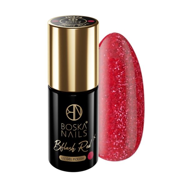 Lakier Hybrydowy Bflash Red no 374 Boska Nails 6 ml