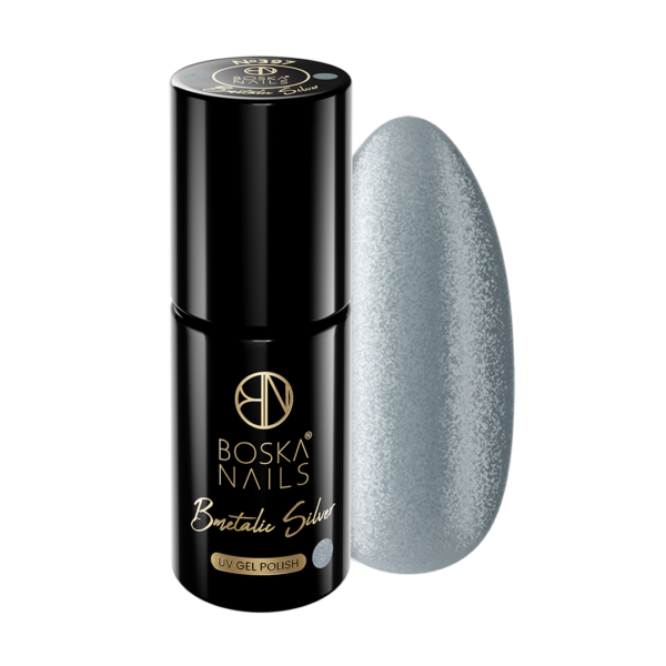 Outlet Lakier Hybrydowy Bmetalic Silver no 397 Boska Nails 6 ml Outlet Lakier Hybrydowy Bmetalic Silver no 397 Boska Nails 6 ml