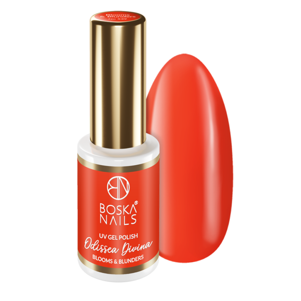 Pomarańczowy Lakier hybrydowy Odissea Divina Blooms & Blunders no 539 Boska Nails 6 ml