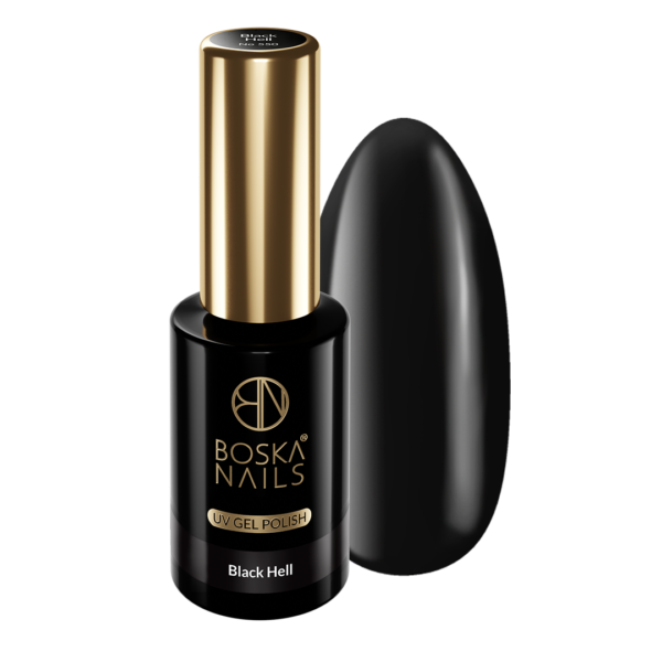 Lakier hybrydowy Black Hell UP no 550 Boska Nails 10 ml