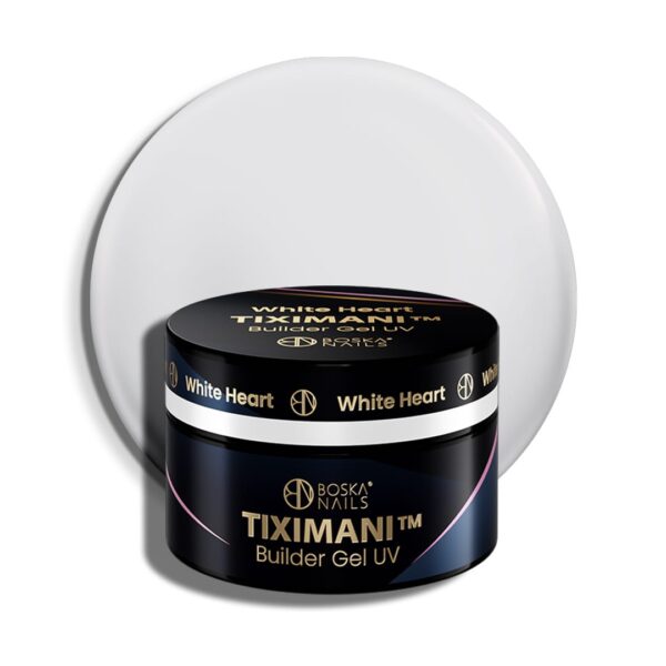 Żel budujący UV do paznokci z pamięcią cieczy Tiximani White Heart Boska Nails 50 ml
