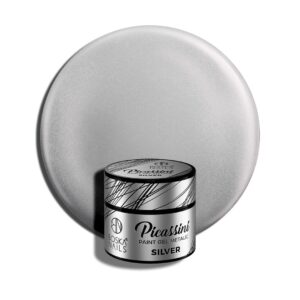 Żel do zdobień Picassini Metalic Paint Gel Silver Boska Nails 5 ml