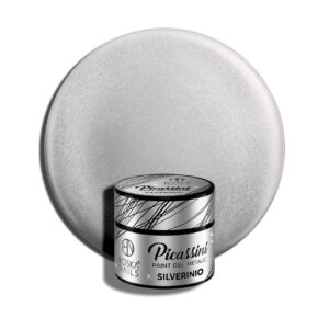 Srebrny żel do zdobień Picassini Metalic Paint Gel SILVERINIO Boska Nails 5 ml