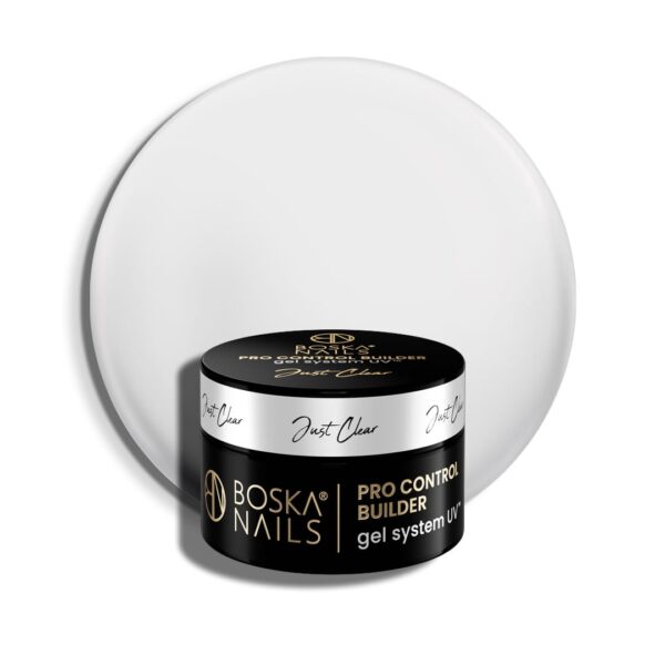 Żel budujący UV do paznokci Pro Control Builder Gel System UV Just Clear Boska Nails 15 ml