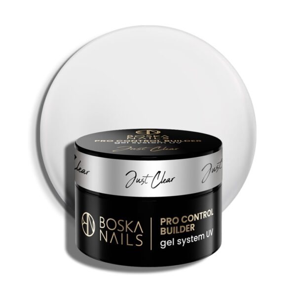 Żel budujący UV do paznokci Pro Control Builder Gel System UV Just Clear Boska Nails 50 ml