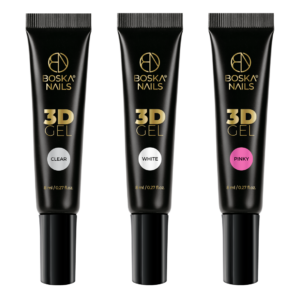 Set Nail Art.  3D Gel Boska Nails 3 kolory