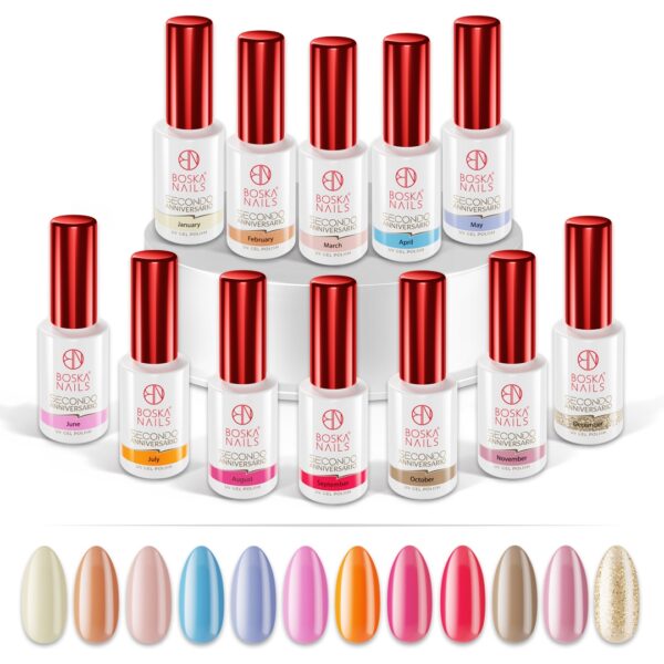 Set kolekcja lakierów hybrydowych  Secondo Anniversario Boska Nails