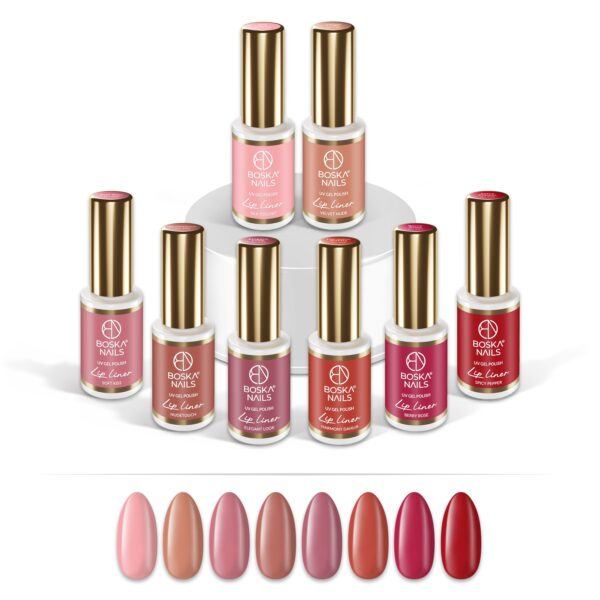 Set lakierów hybrydowych Lip Liner Boska Nails
