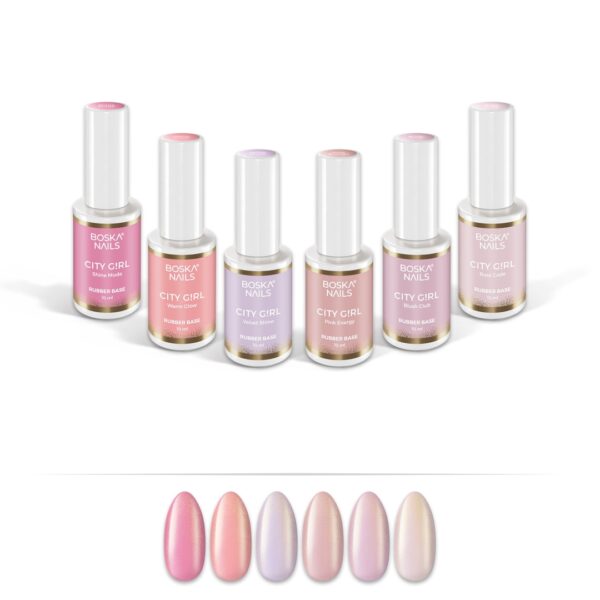 Set baz City Girl Rubber Base Boska Nails