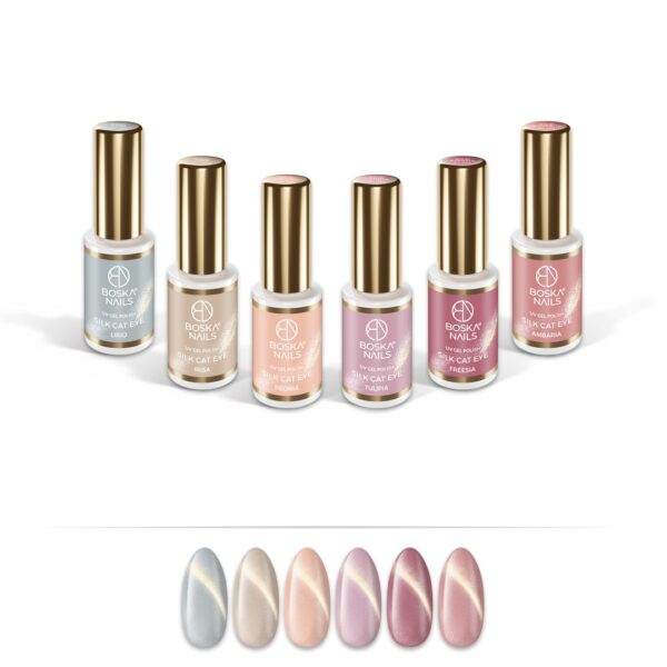 Set lakierów hybrydowych Cat Eye Silk Boska Nails